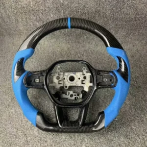 Upgrade Semi-Gloss Carbon Fiber Steering Wheel for Honda 11th Gen Civic | Plug & Play Install