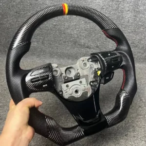 Handcrafted Brushed Carbon Fiber Steering Wheel Replacement for Kia K4