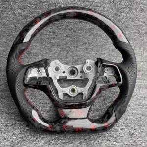 Lightweight Semi-Gloss Carbon Fiber Steering Wheel Designed for Hyundai Elantra
