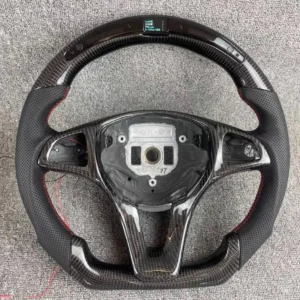 Custom Carbon fiber LED steering wheel for Mercedes-Benz C200 C260 C Glass