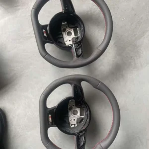 Custom Nappa Leather Steering Wheel Carbon Accents for Audi B8.5 A4 A5 A3 | Yeedercar - detail