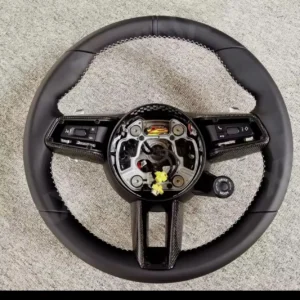Yeedercar Upgrade Leather steering wheel without airbag accessories for Porsche Cayenne 911 918 Panamera