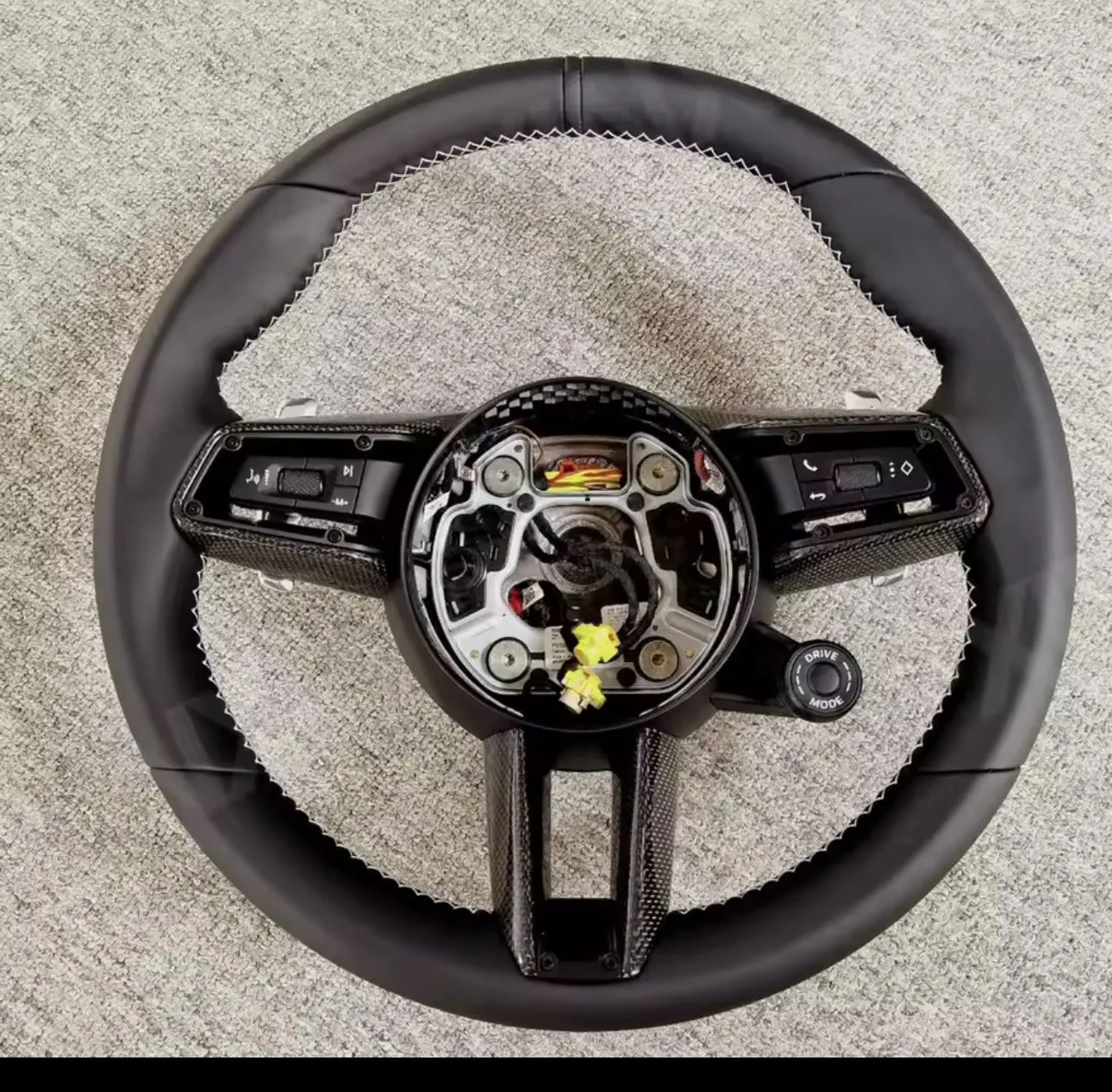 Yeedercar Upgrade Leather steering wheel without airbag accessories for Porsche Cayenne 911 918 Panamera