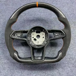 Custom Gloss Carbon Alcantara Steering Wheel for Audi R8 TT MK3 8S | Yeedercar