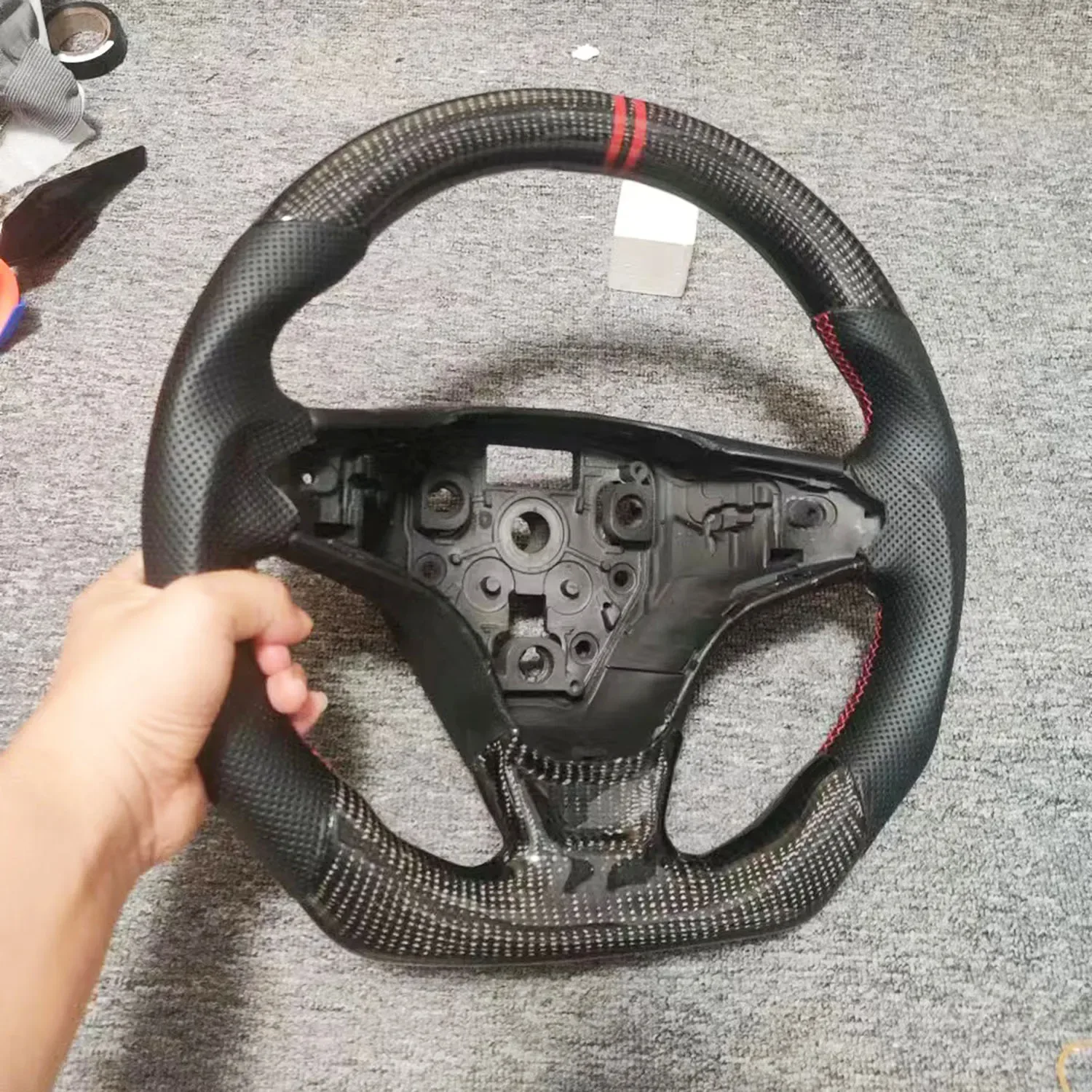 chevrolet carbon fiber steering wheel - view 4