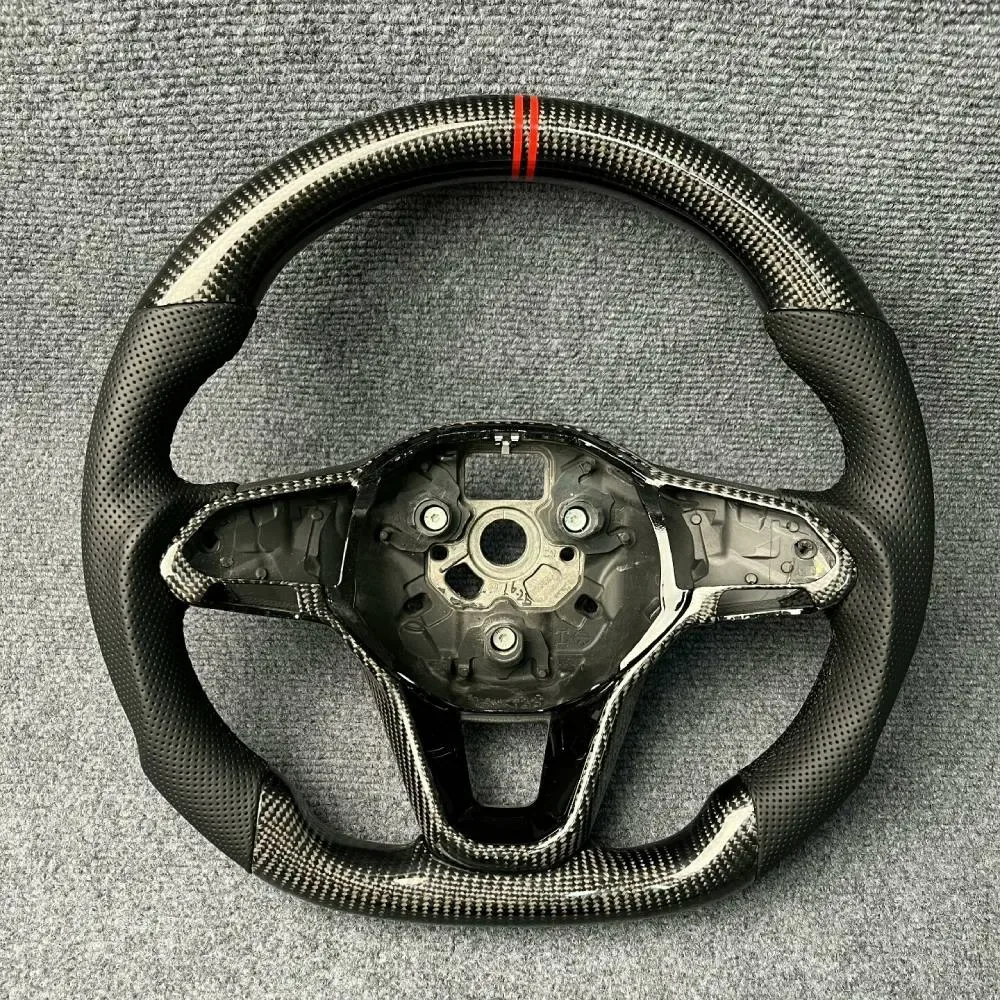 volkswagen golf carbon fiber steering wheel - view 2