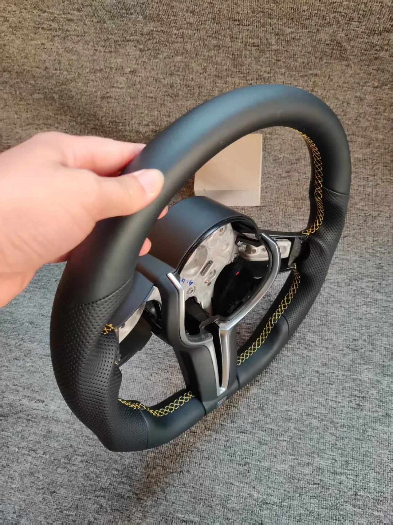 bmw x5 carbon fiber steering wheel - view 2