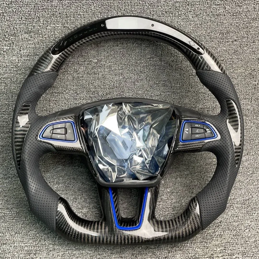 Yeedercar Custom LED Carbon fiber steering wheel for Ford focus