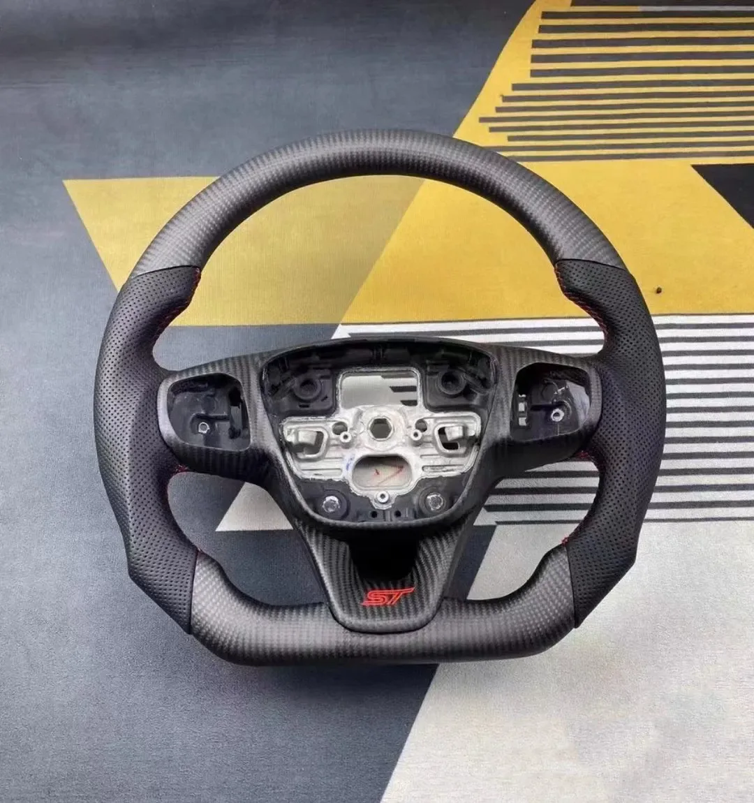 Yeedercar Custom Matt Carbon fiber steering wheel for Ford focus - detail