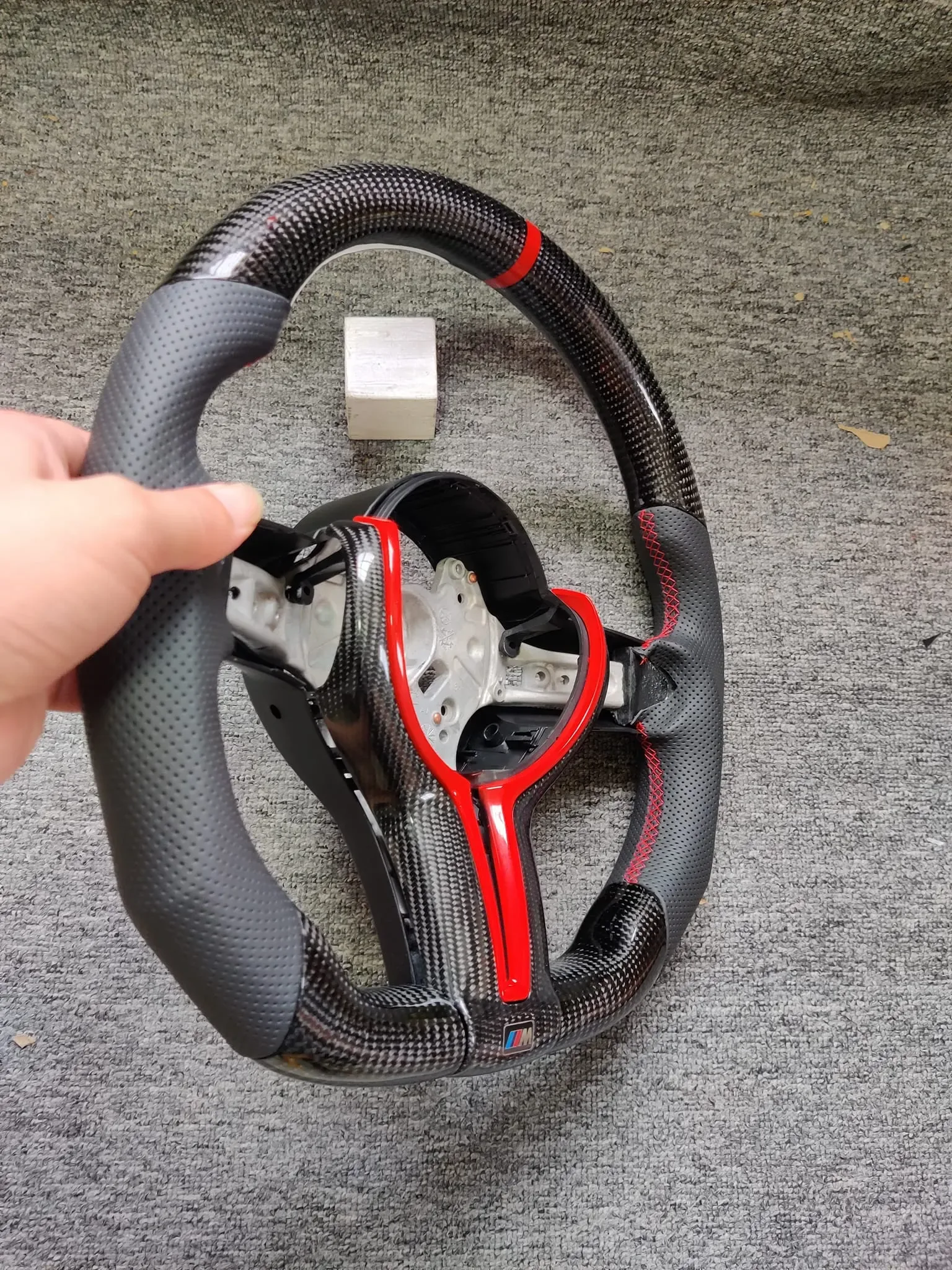 bmw f series carbon fiber steering wheel - view 3