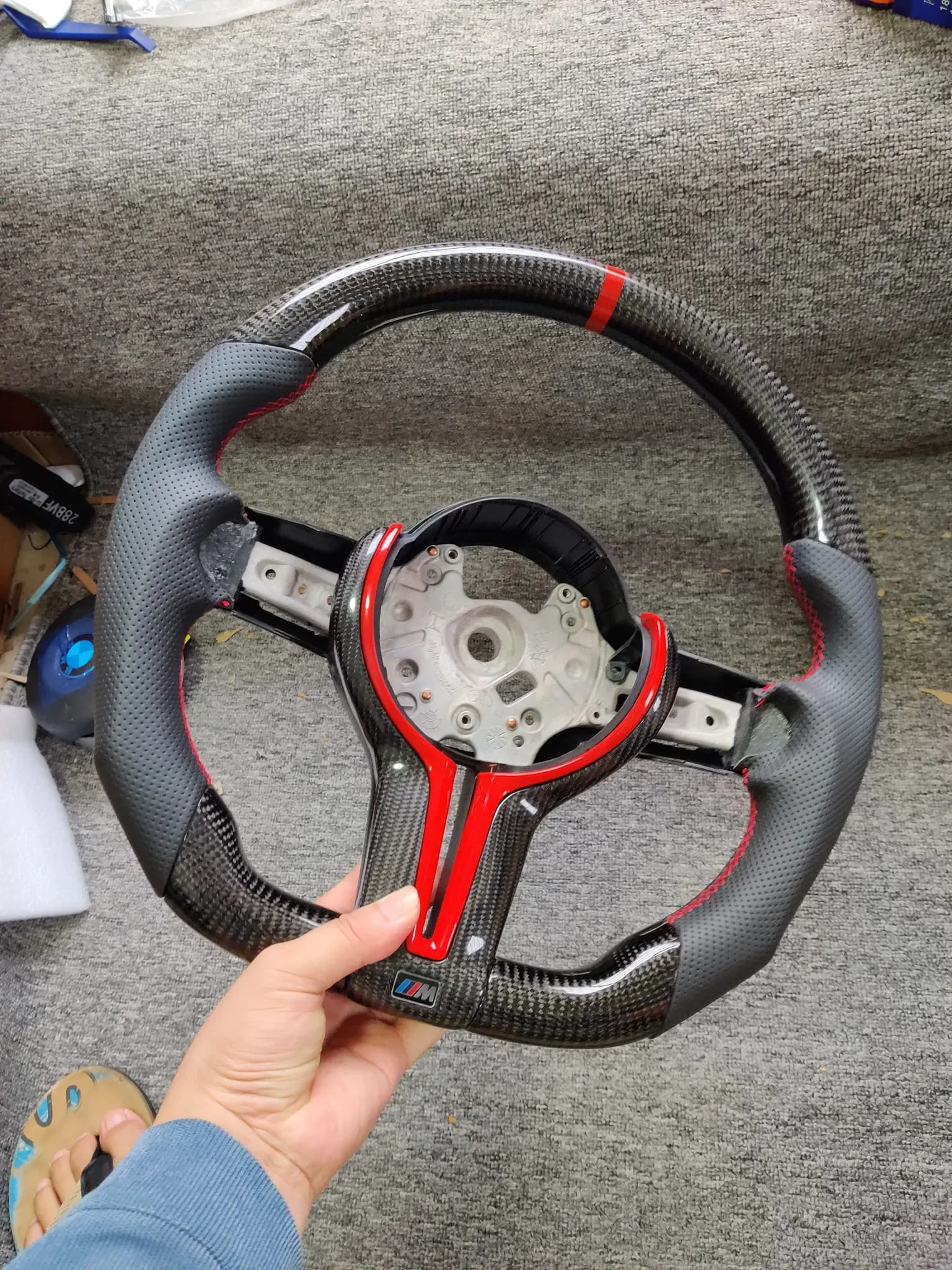 bmw f series carbon fiber steering wheel - view 4