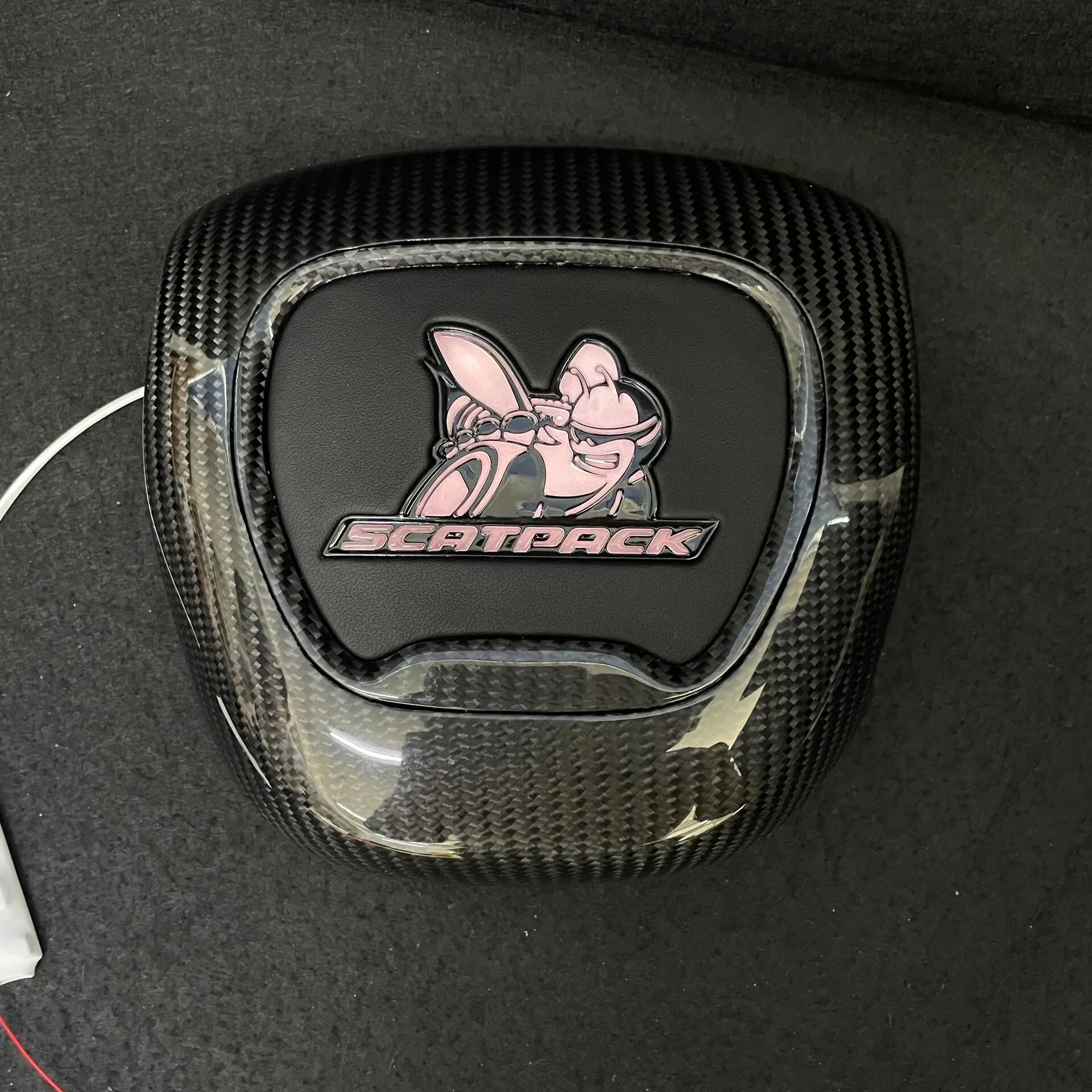 dodge charger carbon fiber steering wheel - view 2