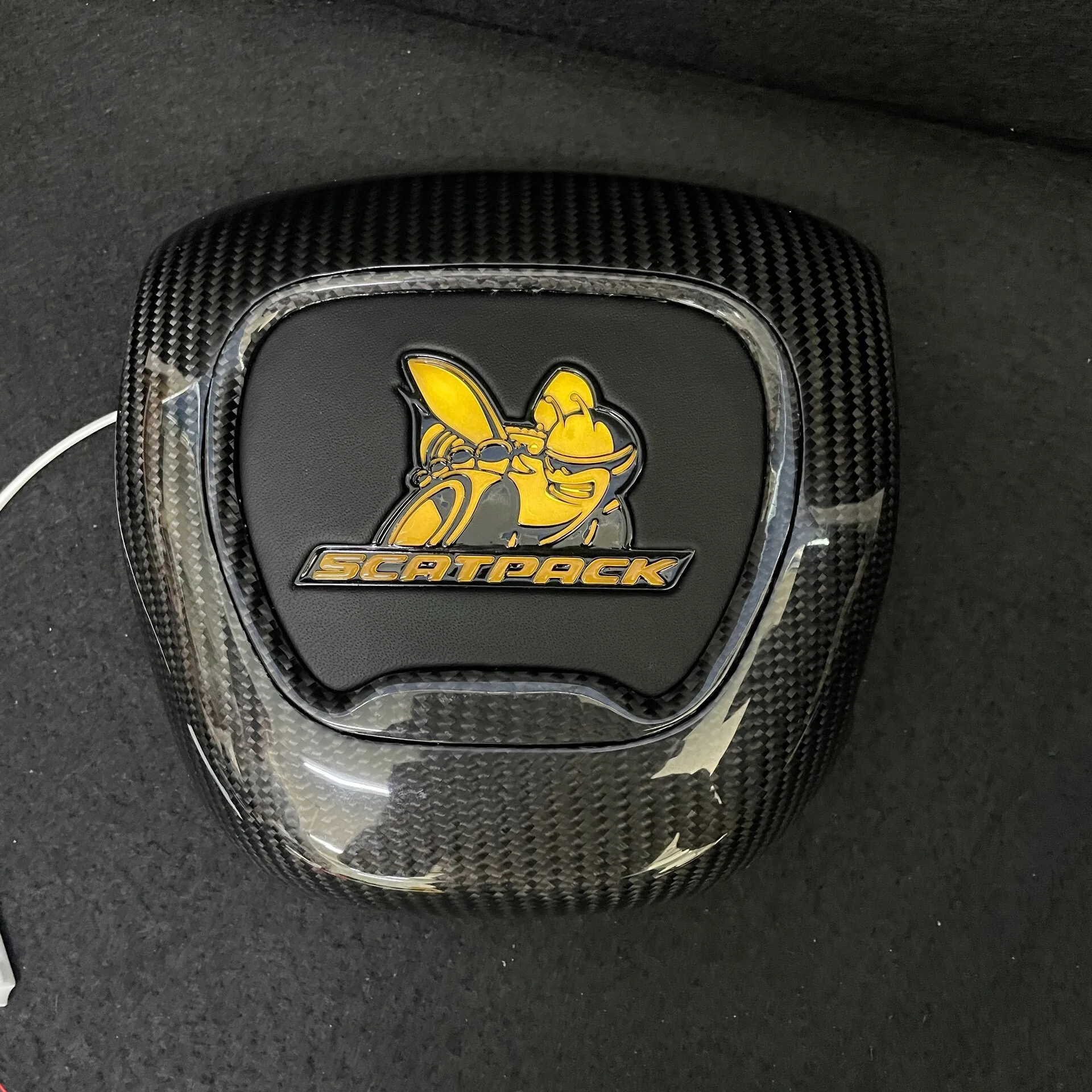dodge charger carbon fiber steering wheel - view 5