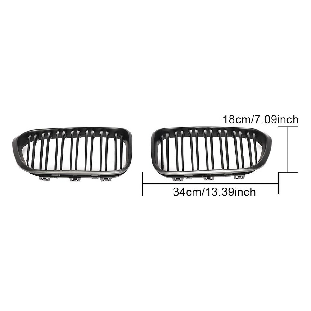 Custom ABS Front Grille for BMW F20 1 Series (2015-2016) — front three-quarter view