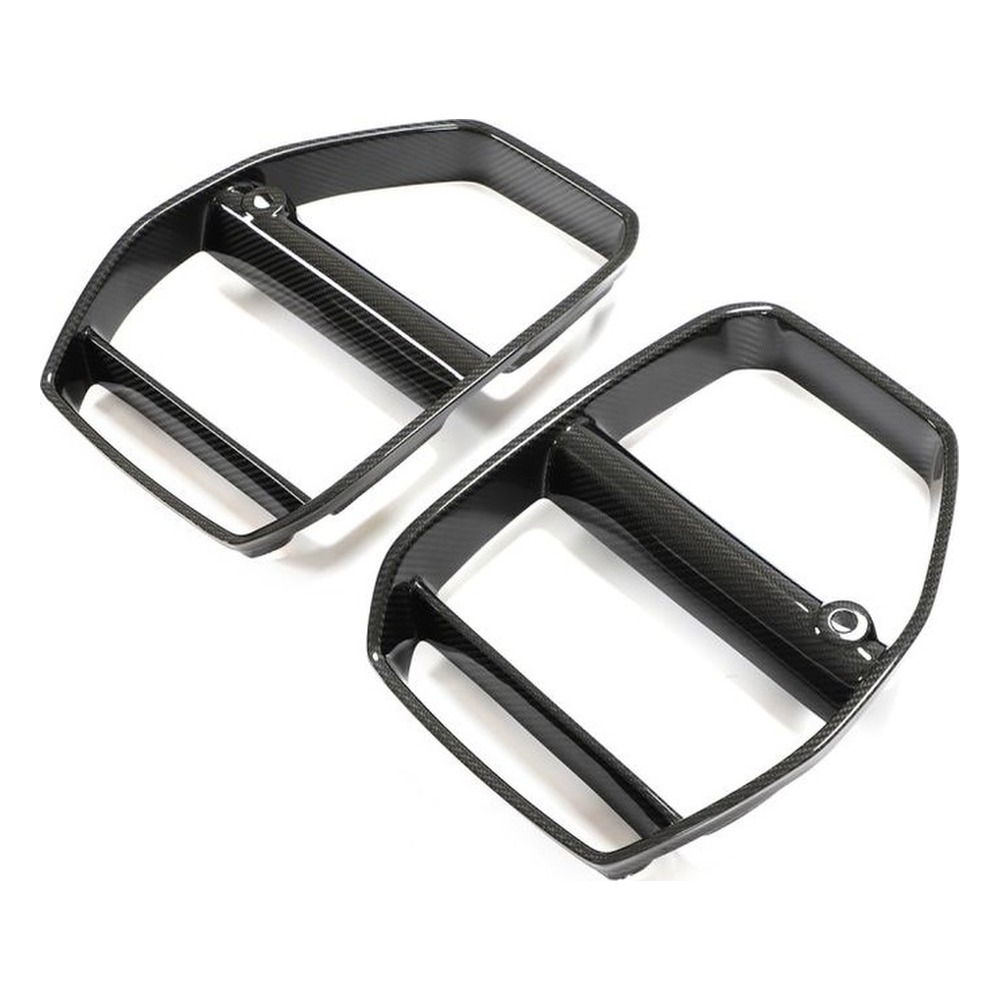 Front Grille for BMW 3 4 Series G80 M3 G82 G83 M4 (2021-2022) in Prepreg Dry Carbon Fiber — front three-quarter view