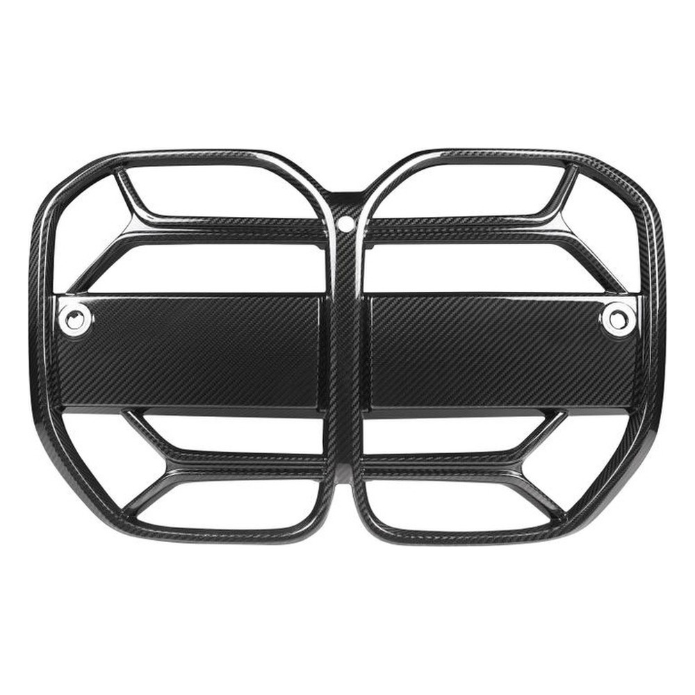 Dry Carbon Fiber Front Grille Cover Trim for BMW 4 Series G22 G23 (2021-2022) — side profile