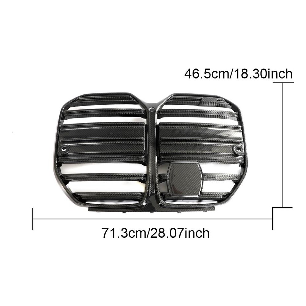 Front Grille in Dry Carbon Fiber for BMW 4 Series G26 M tech (2021-2023) — side profile