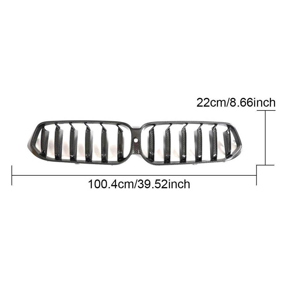 Direct-Fit Dry Carbon Fiber Front Kidney Grille for BMW 6 Series GT G32 — side profile