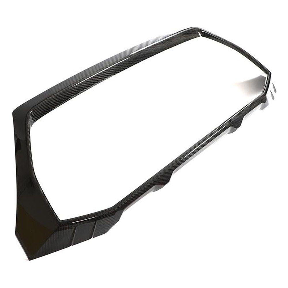 Front Grille Cover Trim for Audi RSQ8 (2021-2023) in Carbon Fiber — front three-quarter view