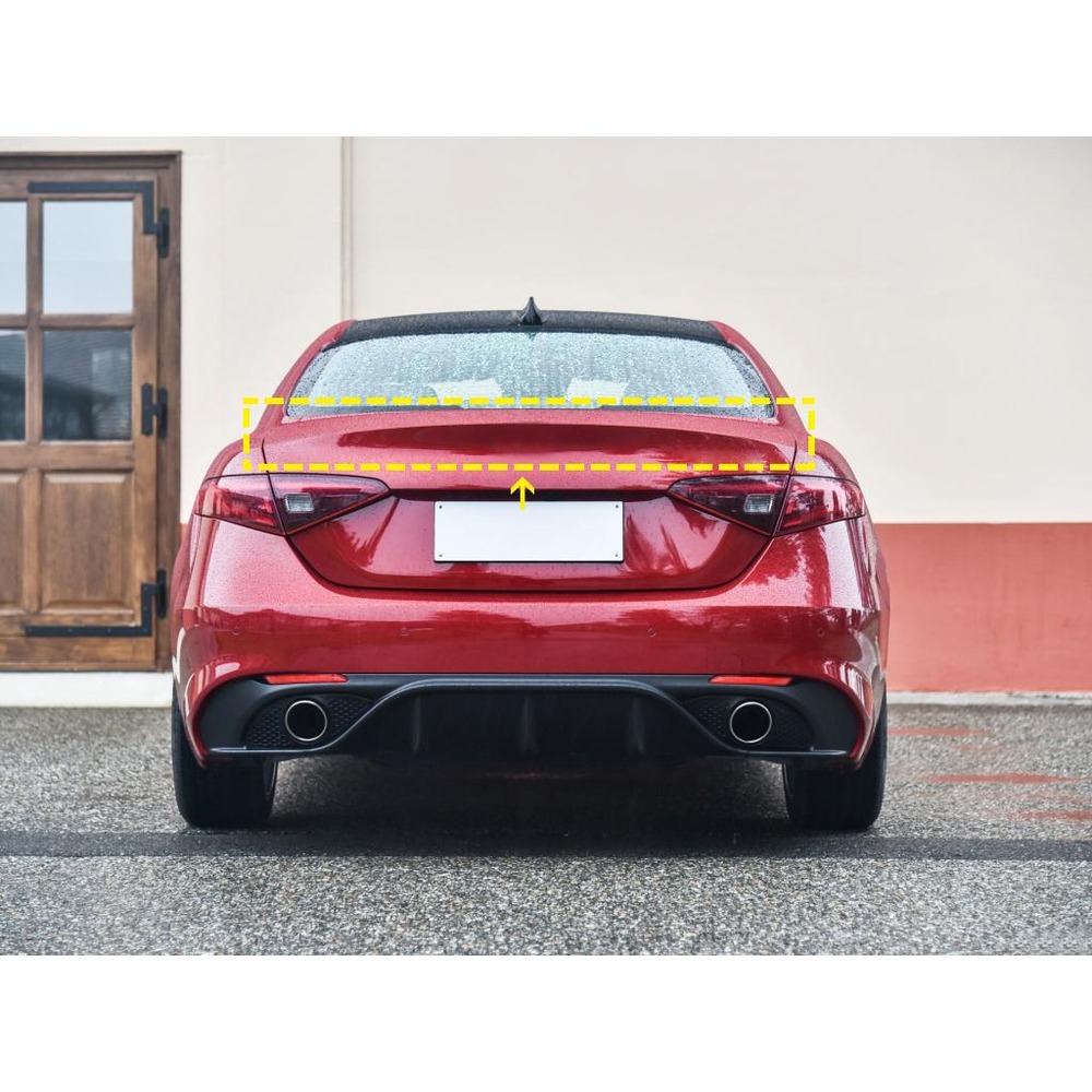 Carbon Fiber Ducktail Spoiler for Alfa Romeo Giulia Quadrifoglio Verde 2017 2020 05