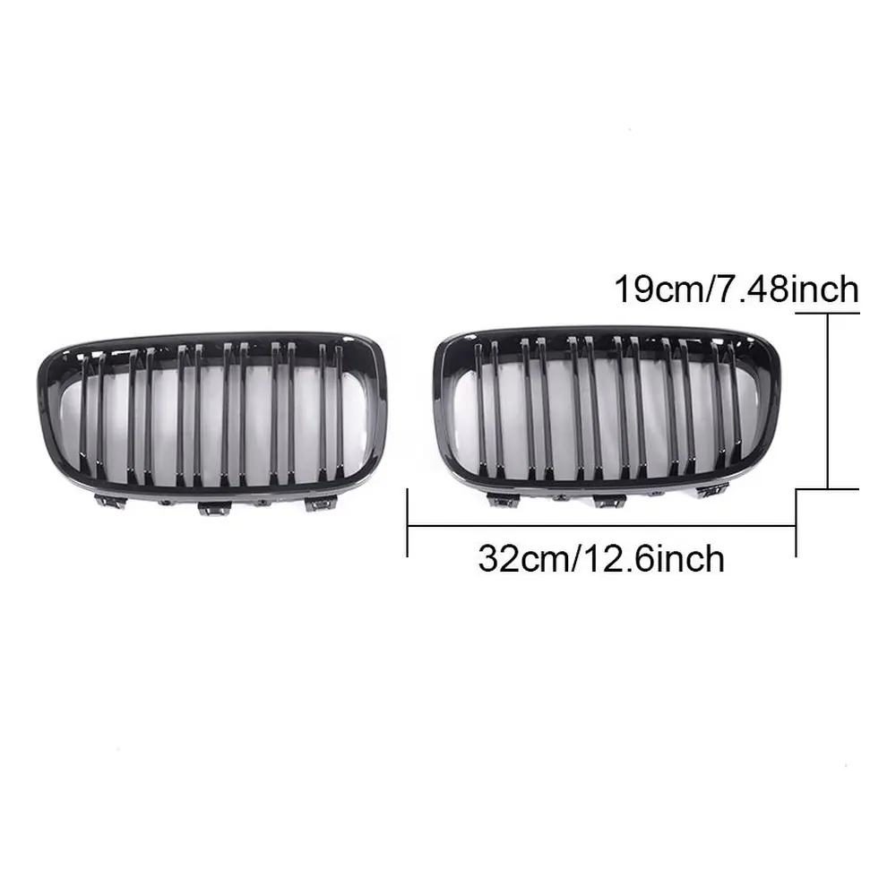 ABS Front Kidney Grille for BMW 118i 120i 125i Hatchback (2012-2014) — side profile