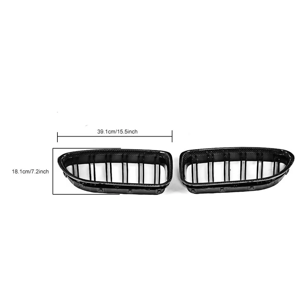 Carbon Fiber Front Grille for BMW F06 F12 F13 (2014-2017) — front three-quarter view