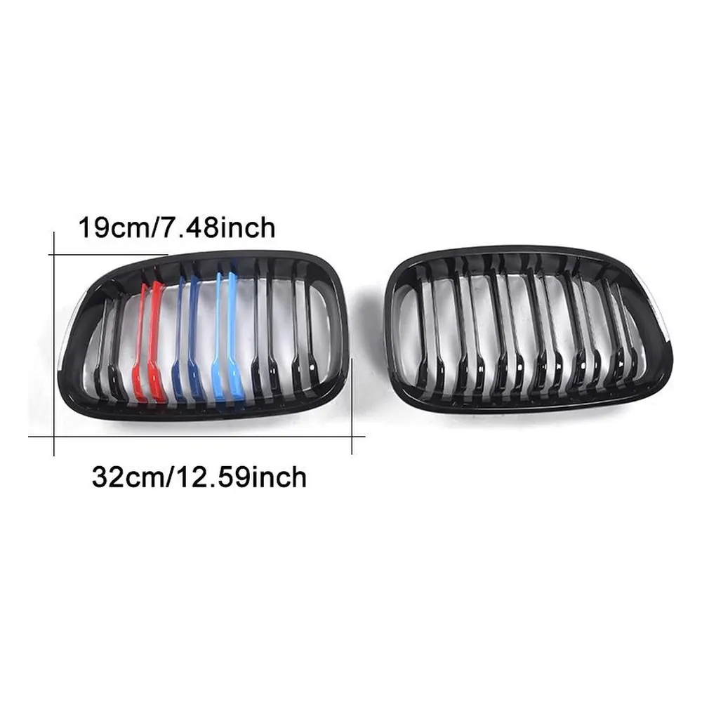 Custom ABS Front Grille for BMW F20 1 Series (2012-2014) — front three-quarter view