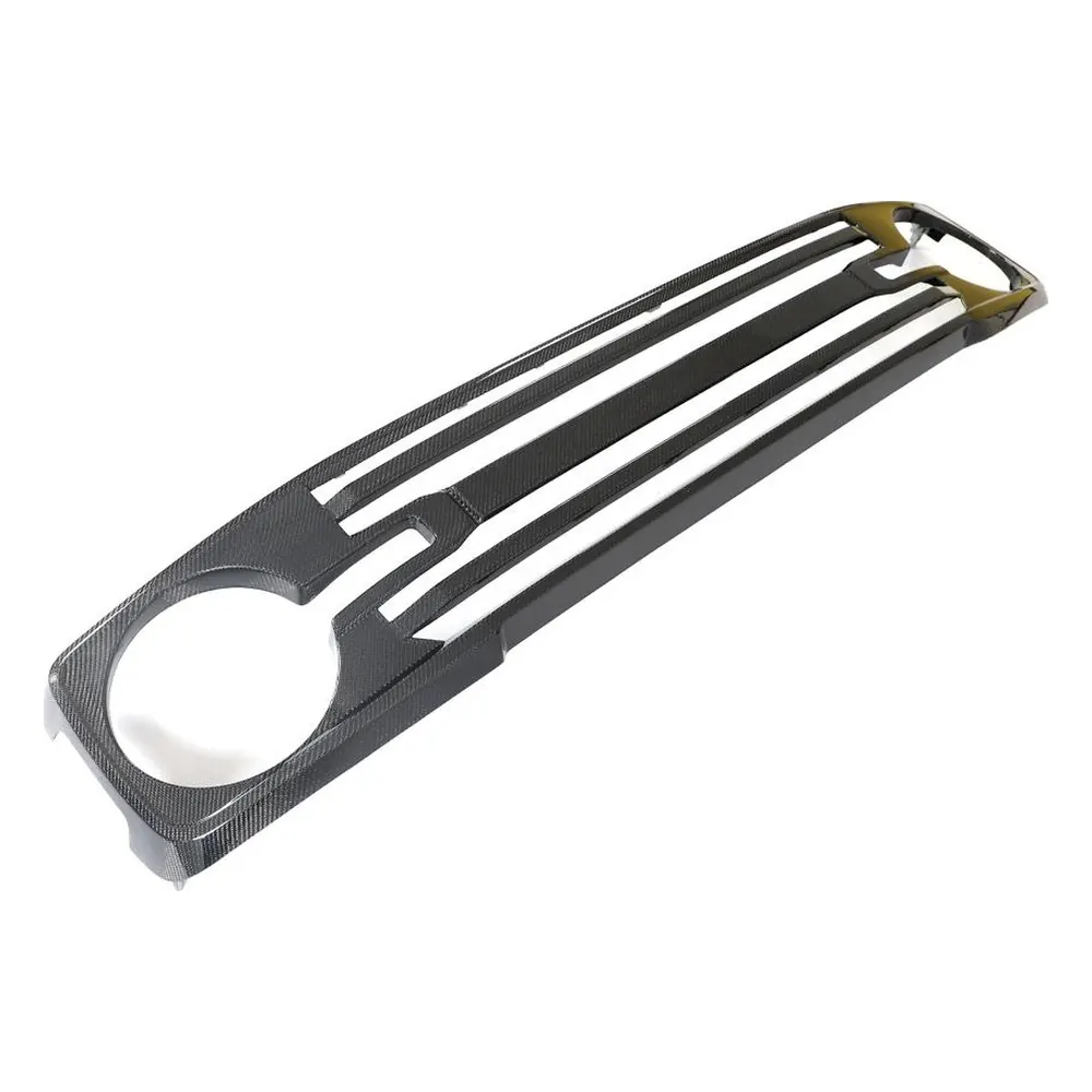 Custom Carbon Fiber Front Grille for Ford Bronco Black Diamond Sport Utility 2-Door (2021-2023) — front three-quarter view