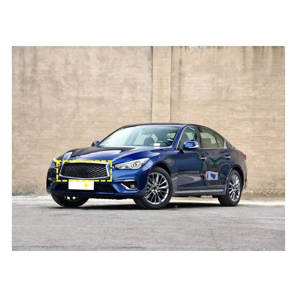 Custom Carbon Fiber Front Grille for Infiniti Q50 Sedan 4-Door (2018-2019) — close-up of the woven texture