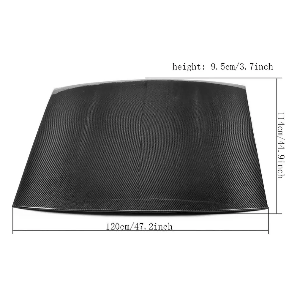 Custom Carbon Fiber Roof Cover Trim for Ford Mustang Coupe 2-Door (2015-2017) — close-up of the woven texture