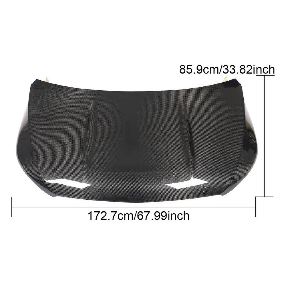 Custom Carbon Fiber Engine Hood for Mercedes-Benz V Class W447 Vito (2015-2019) — close-up of the woven texture
