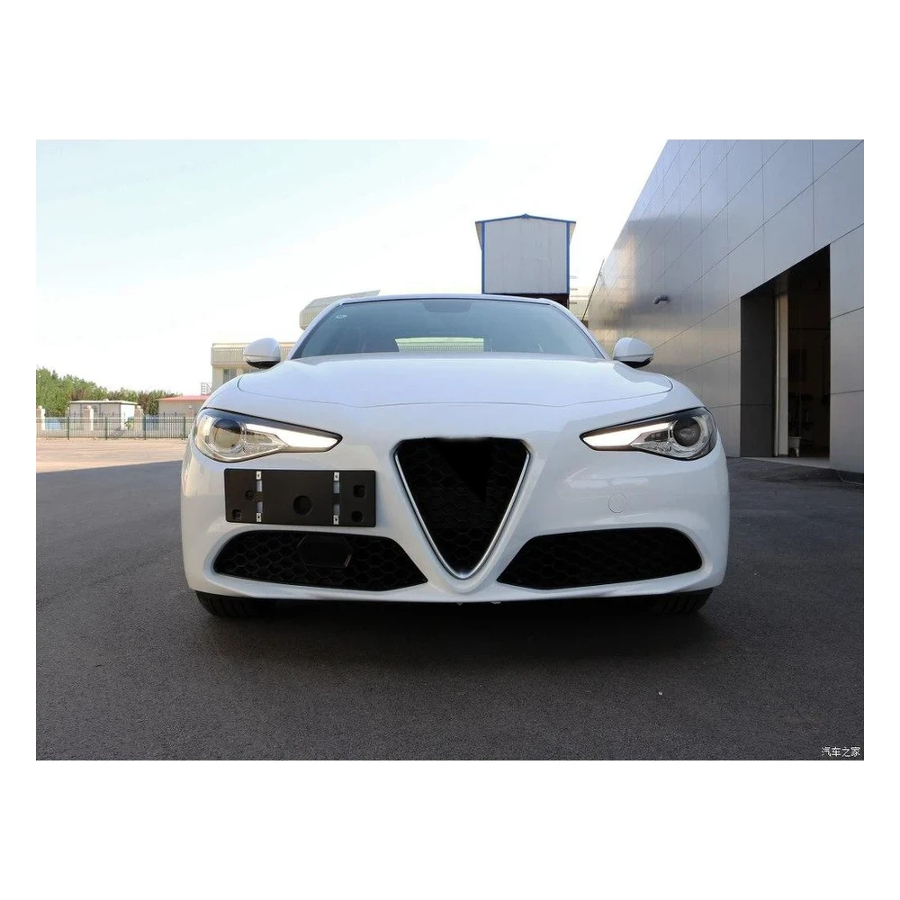 Custom Carbon Fiber Front Grille Mesh for Alfa Romeo Giulia Base Sedan 4-Door (2015-2018) — front three-quarter view