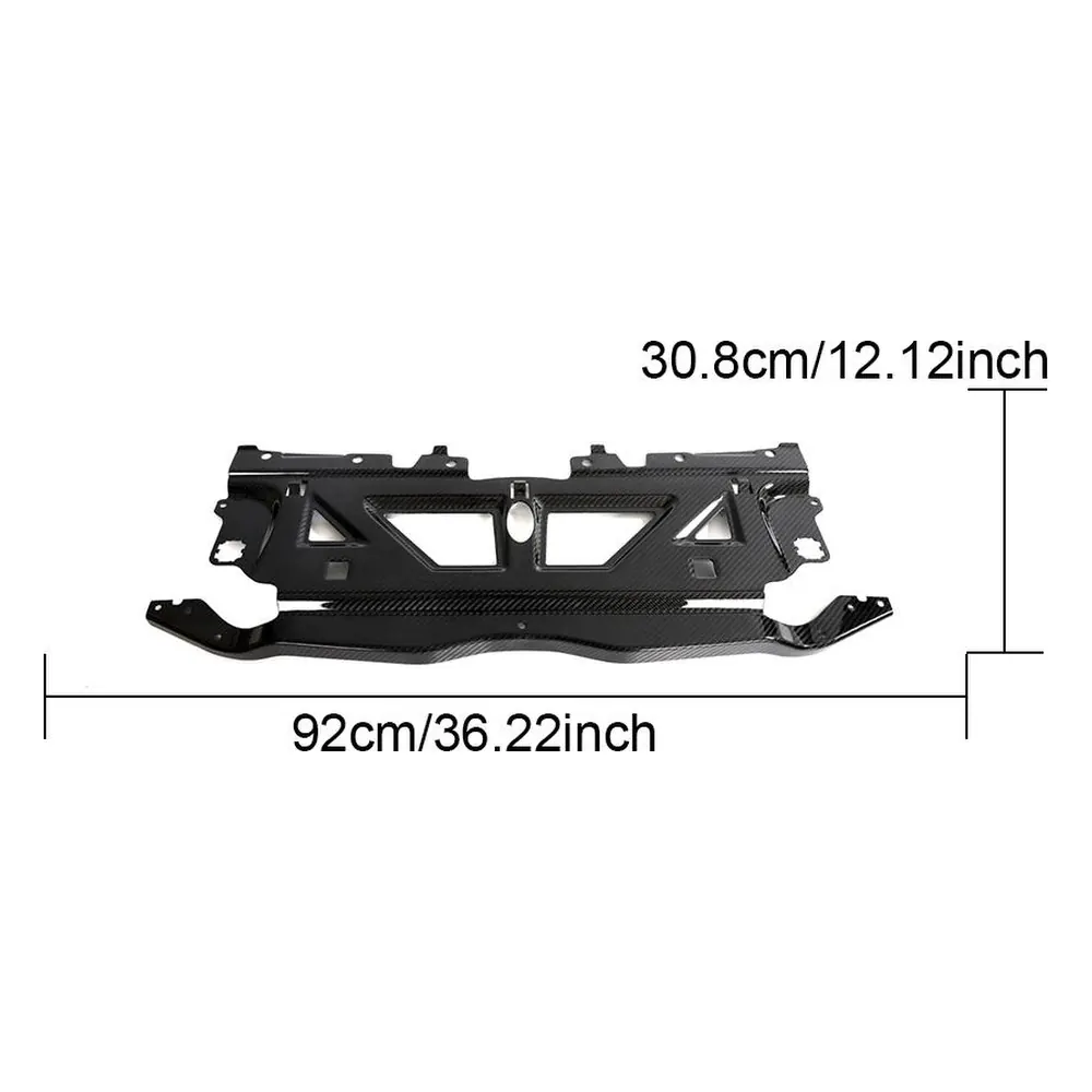 Custom Carbon Fiber Water Tank Radiating Plate Cover for BMW G80 M3 / G82 G83 M4 / G87 M2 — side profile