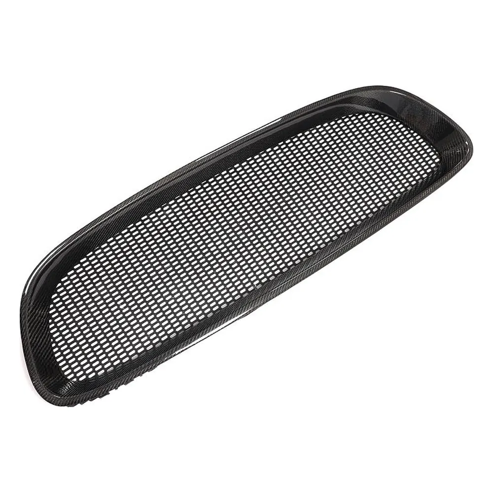 Direct-Fit Carbon Fiber Front Grille Cover Trim for Jaguar F-type 2-Door (2013-2016) — front three-quarter view