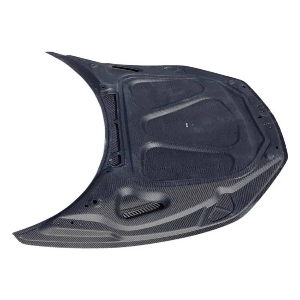 Direct-Fit Carbon Fiber Engine Hood for Ferrari 458 Italia and Speciale (2014) — front three-quarter view