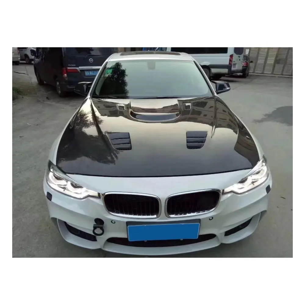 bmw 3 series carbon fiber hood - view 4