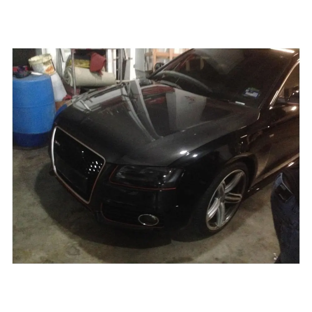 Factory-Made Carbon Fiber Engine Hood for Audi A5 2-Door / 4-Door — close-up of the woven texture