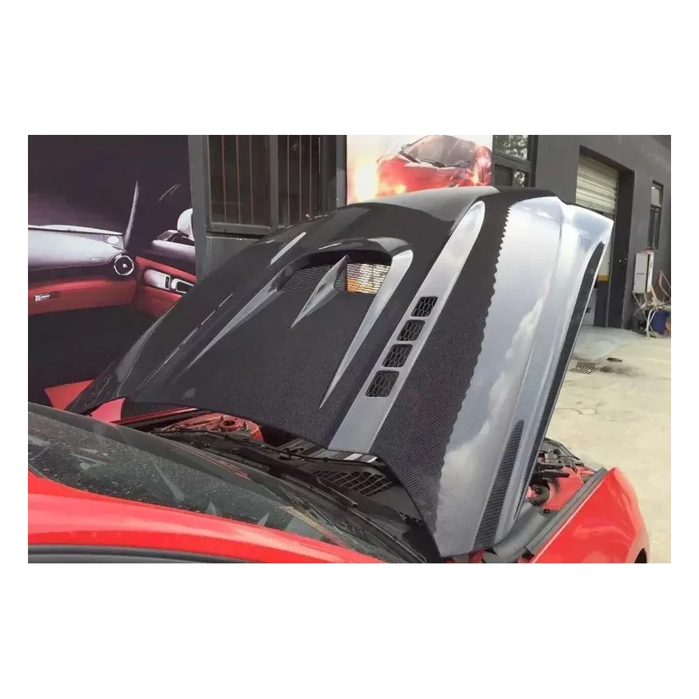 ford mustang carbon fiber hood - view 2
