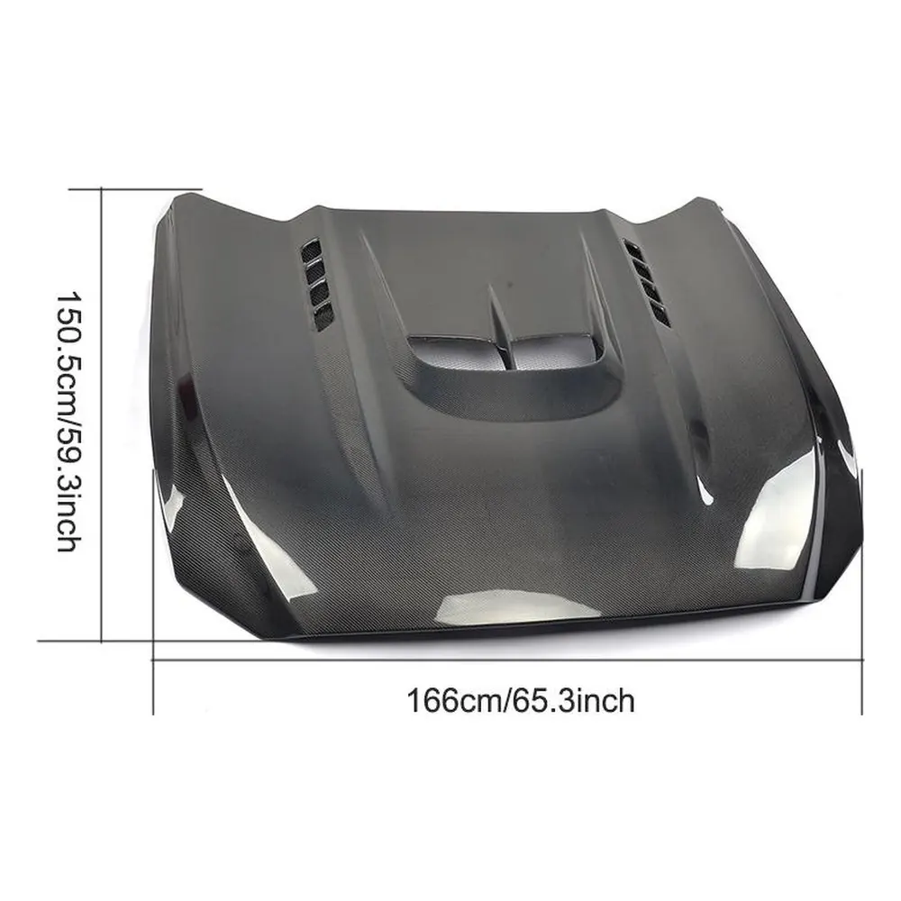 ford mustang carbon fiber hood - view 4
