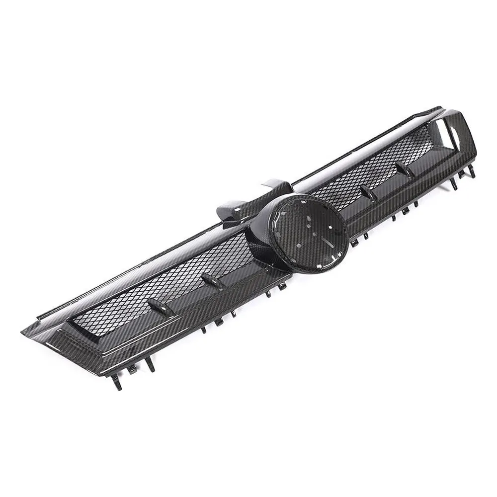 Factory-Made Carbon Fiber Front Grille for Volkswagen GOLF VII GTI MK7 R RLINE (2014-2017) — side profile