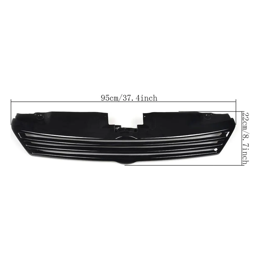 Factory-Made FRP Front Grille for Volkswagen Jetta GLI (2012-2014) — side profile
