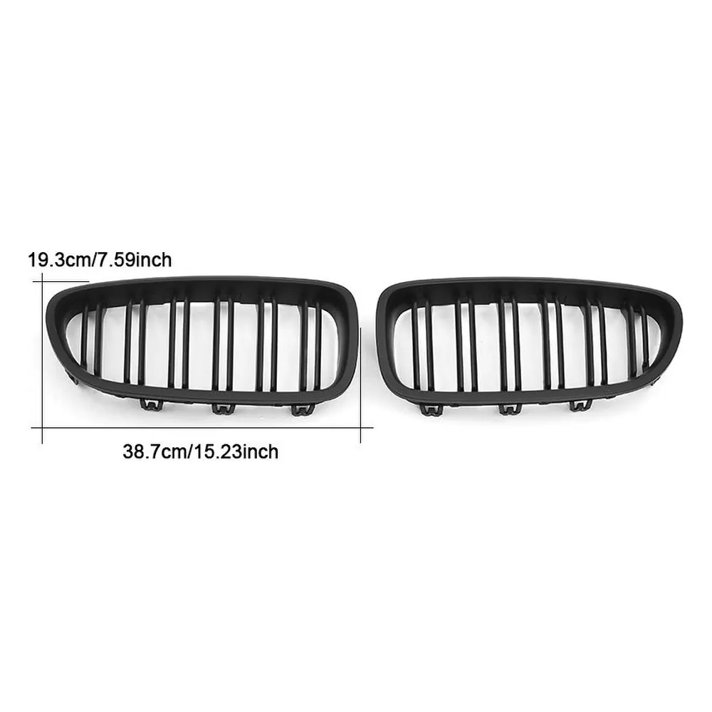 Front Grille in ABS for BMW 5 Series (2014) — front three-quarter view