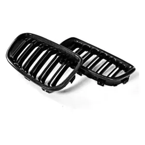 Front Kidney Grille for BMW 118i 120i 125i Hatchback (2012-2014) in Carbon Fiber