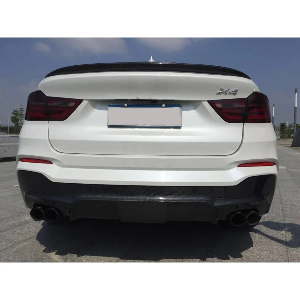 Yeedercar Handcrafted Carbon Fiber Rear Diffuser Lip for BMW X4 F26 M Sport Mtech (2015) - Image 4