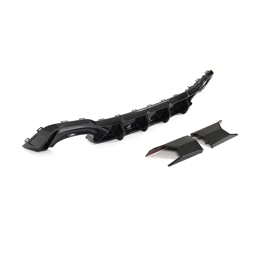 Yeedercar Handcrafted Dry Carbon Fiber Rear Diffuser Lip for Audi RS6 C8 Avant (2019-2023) - Image 2