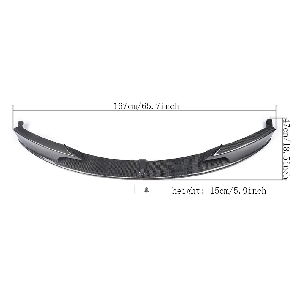 Carbon Fiber Front Lip Splitter for BMW 3 Series E92 LCI M Tech Sport (2008-2011) detail 2