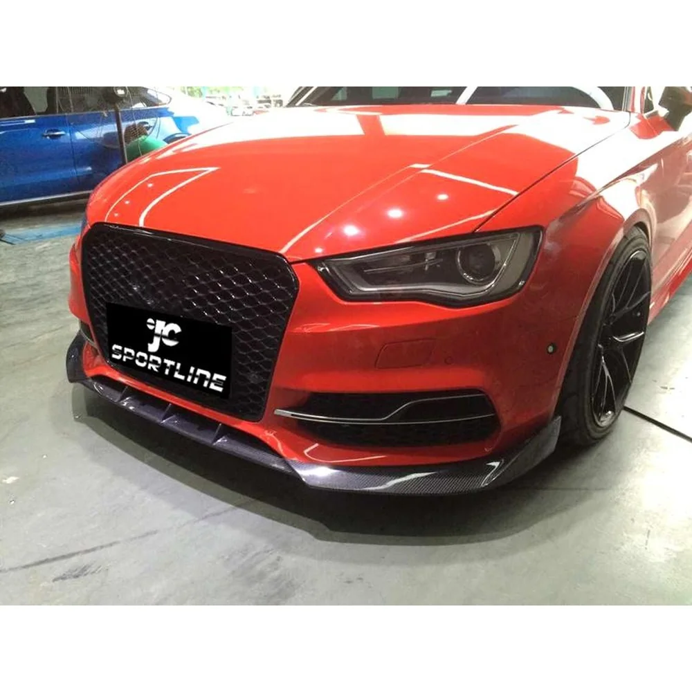 Carbon Fiber Front Lip Splitter for Audi A3 Sline S3 Sedan 4-Door (2013-2016) detail 3