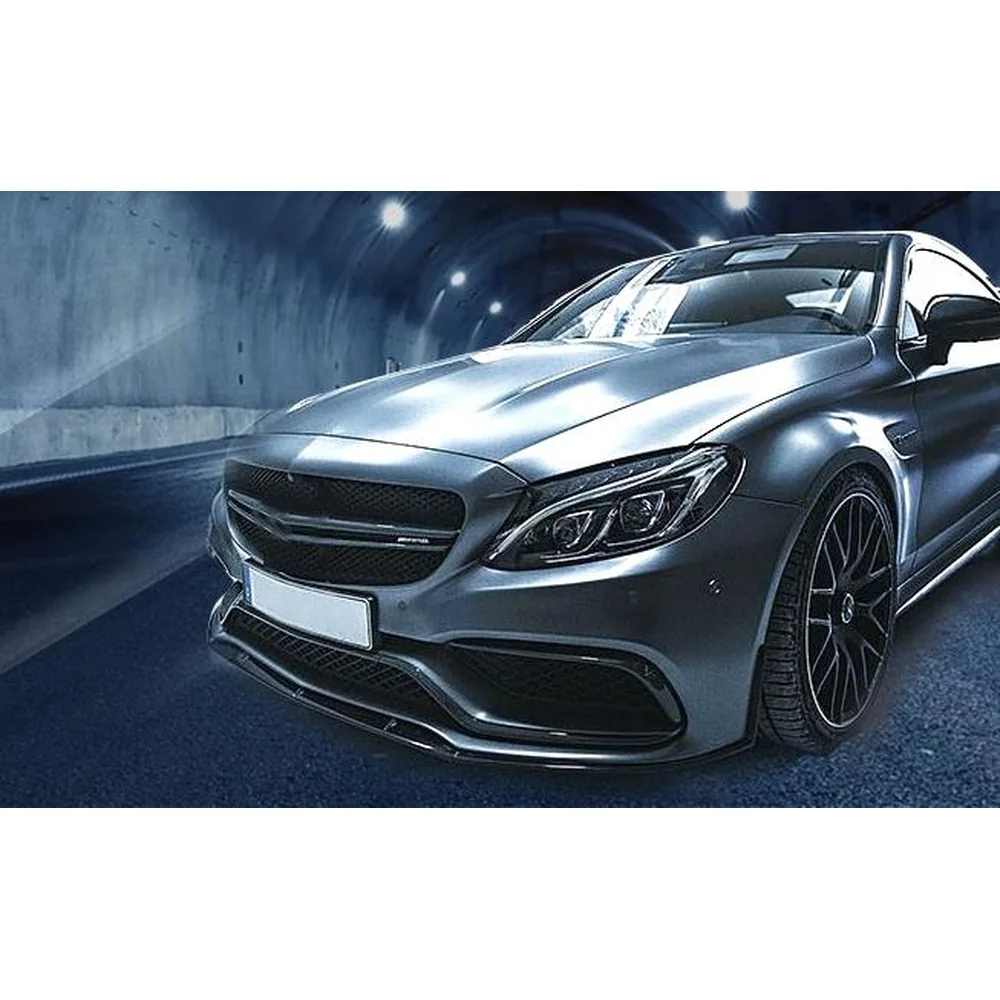 Carbon Fiber Front Lip Splitter for Mercedes-Benz C-Class W205 C205 C63 AMG Coupe 2-Door Fi (2015-2019) detail 4