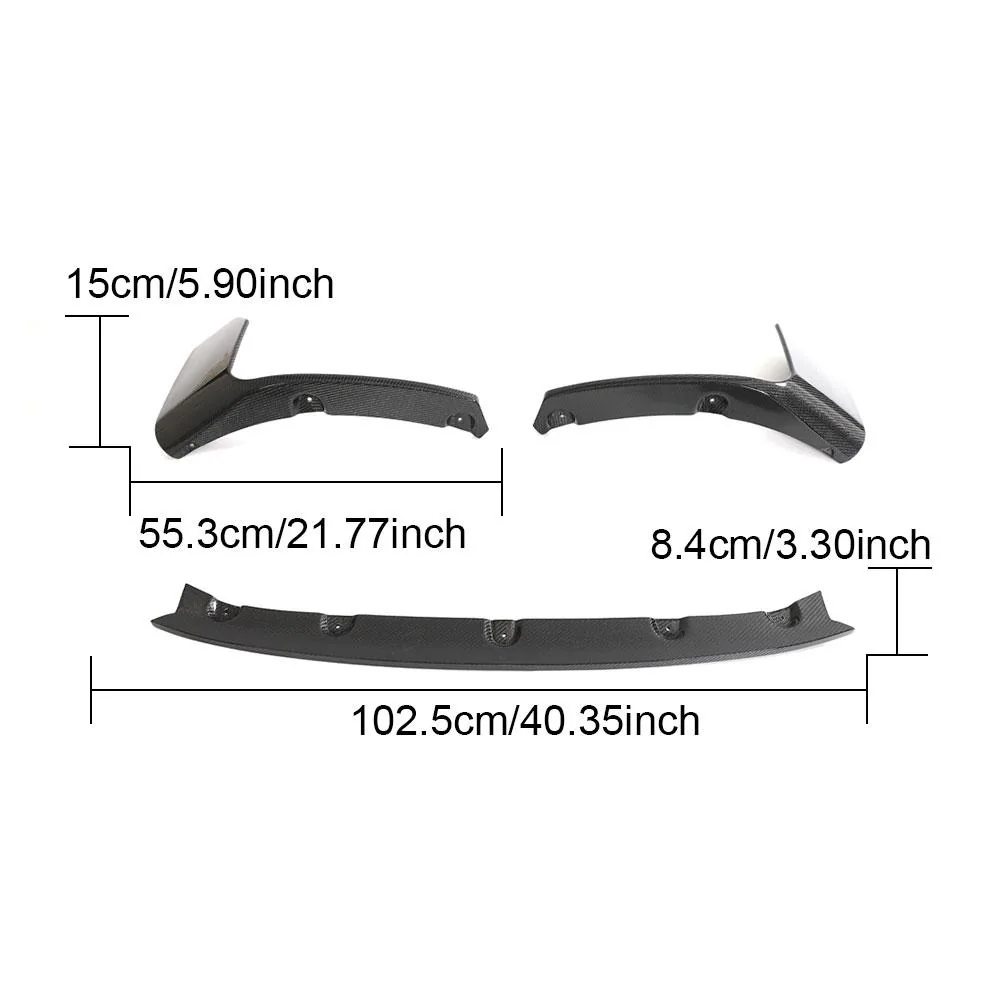 Yeedercar Handcrafted Carbon Fiber Front Lip Splitter for Chevrolet 23 Corvette C8 Z06 Z07 Package - Image 3