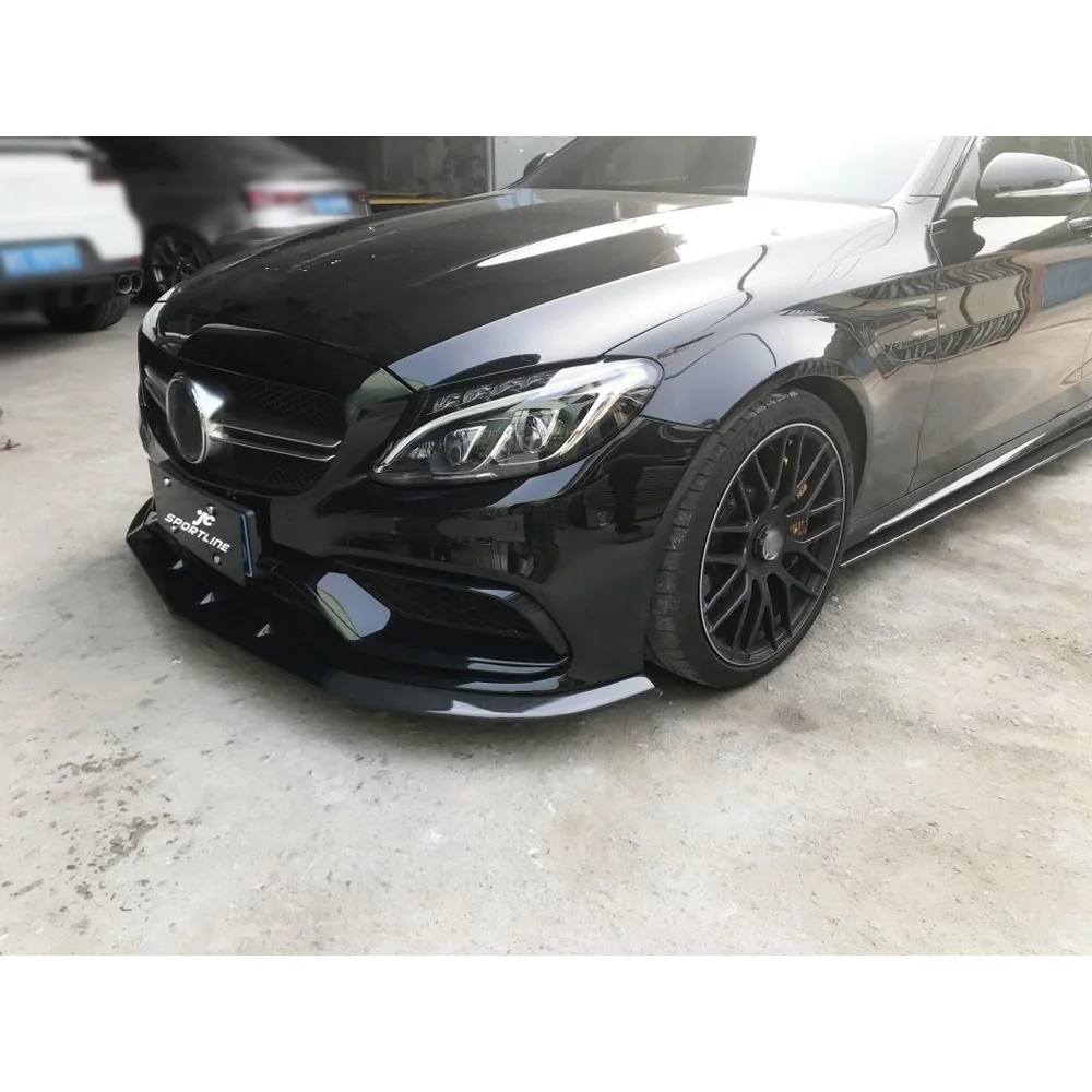 Yeedercar Factory-Made Carbon Fiber Front Lip for Mercedes-Benz C-Class W205 C63 AMG (2015-2020) - Image 4